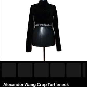 Alexander Wang Black Logo Turtleneck